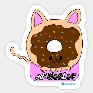 Donut Love Kitty by Blue Donut Sticker